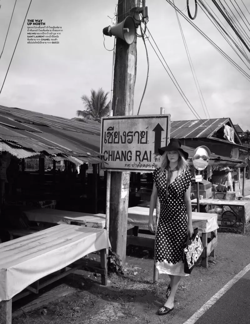 Gemma Ward faz um tour elegante para a Vogue Tailândia