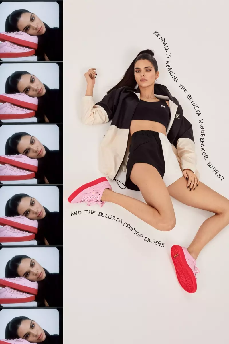 นางแบบ เคนดัลล์ เจนเนอร์ อวดหุ่นของเธอในคอลเลกชั่น adidas Originals Sleek ประจำฤดูใบไม้ผลิ-ฤดูร้อน 2019