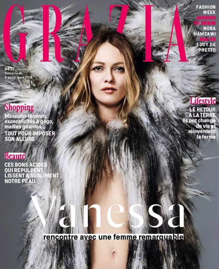 Η Vanessa Paradis στο Grazia France 9 Μαρτίου 2018 Εξώφυλλο