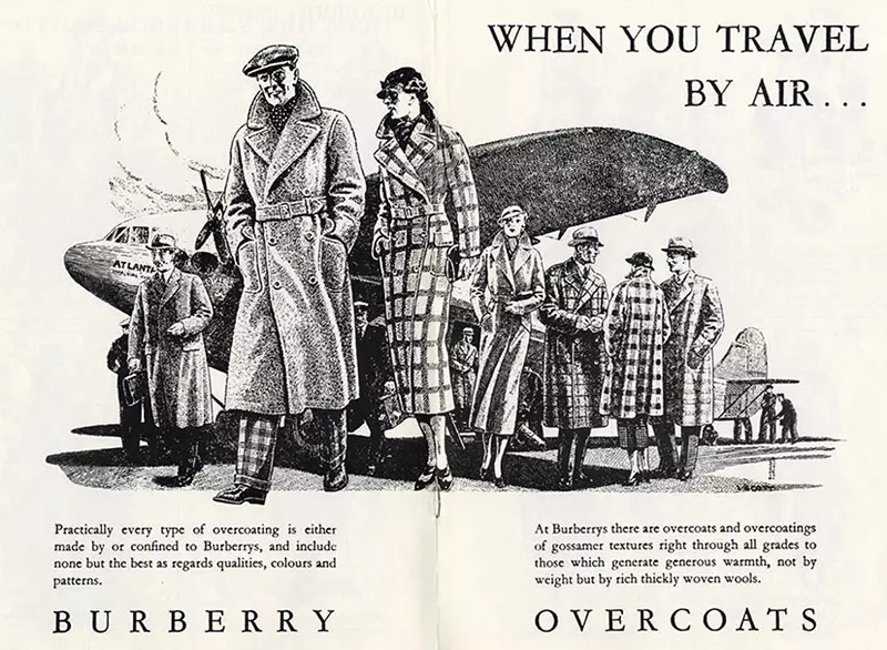 Unha campaña publicitaria de Burberry de 1938