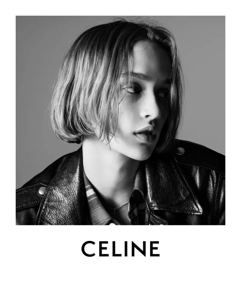 Gikuha ni Quinn Mora ang iyang closeup sa kampanya sa Celine Les Grand Classiques.