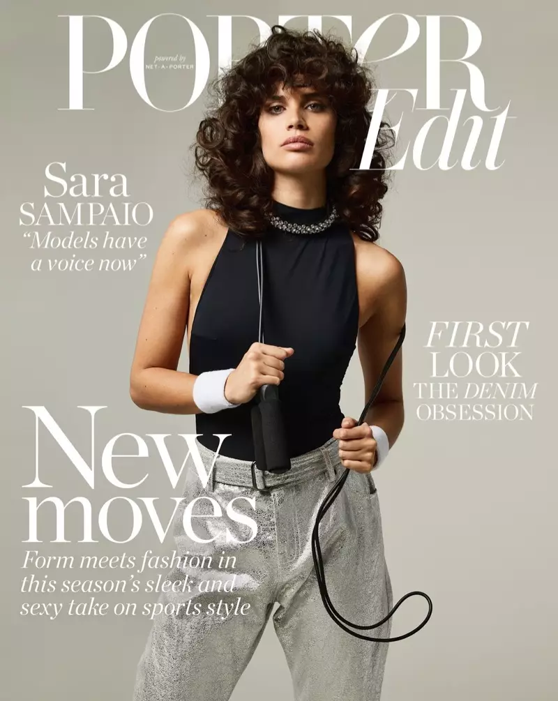 Sara Sampaio neem 80's oefensessie op vir PORTER Edit