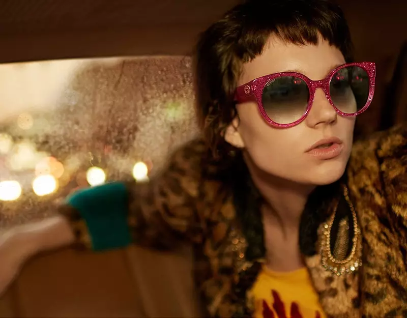 E Bild aus dem Gucci Eyewear senger Fréijoer 2017 Werbekampagne