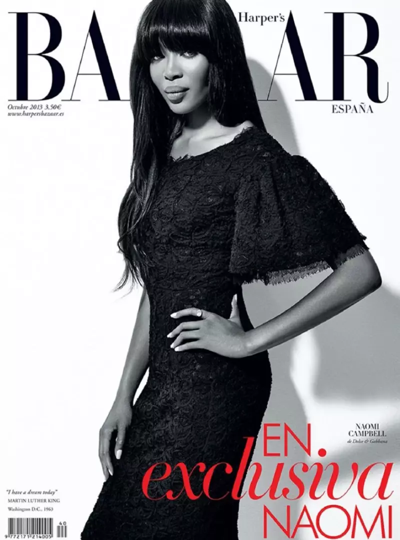 Naomi Campbell ថតរូបដោយ Xevi Muntané សម្រាប់ Harper's Bazaar Spain។