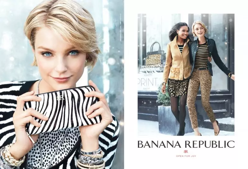 Jessica Stam & Arlenis Sosa Quảng cáo về ngày lễ của Banana Republic 2013