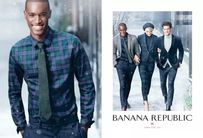 Jessica Stam & Arlenis Sosa Front Banana Republic's Holide Ads 2013