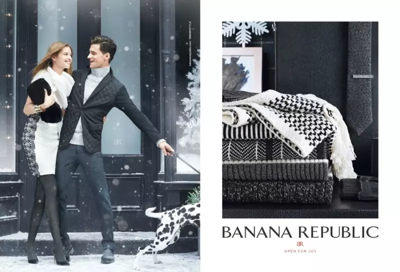 Reklamy Jessica Stam a Arlenis Sosa Front Banana Republic's Holiday 2013