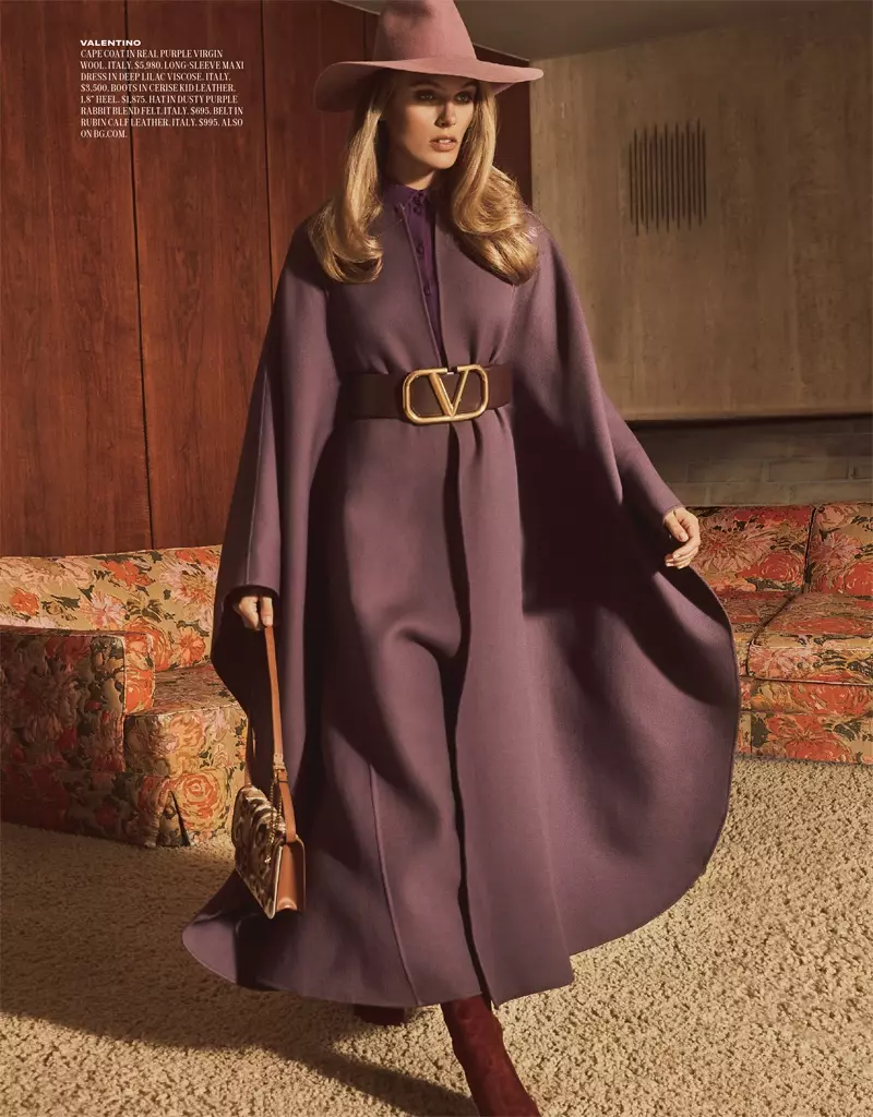 Madison Headrick Channels 1970er Moud fir Bergdorf Goodman