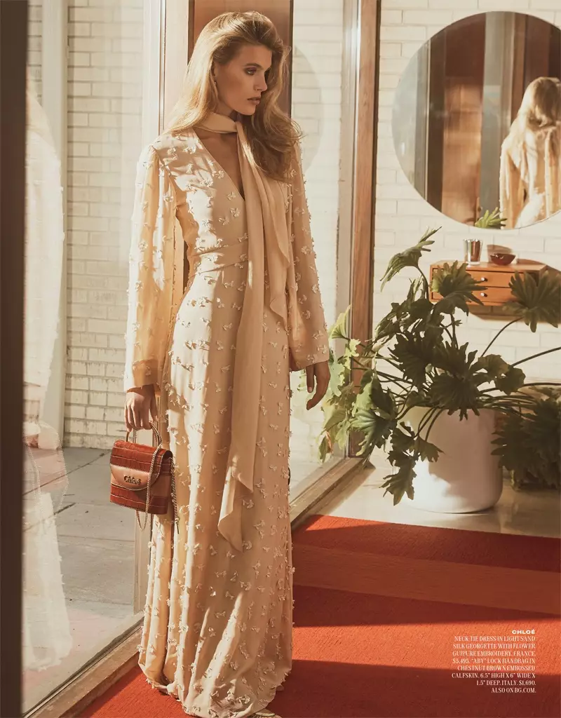 Madison Headrick Channels 1970 tíska fyrir Bergdorf Goodman