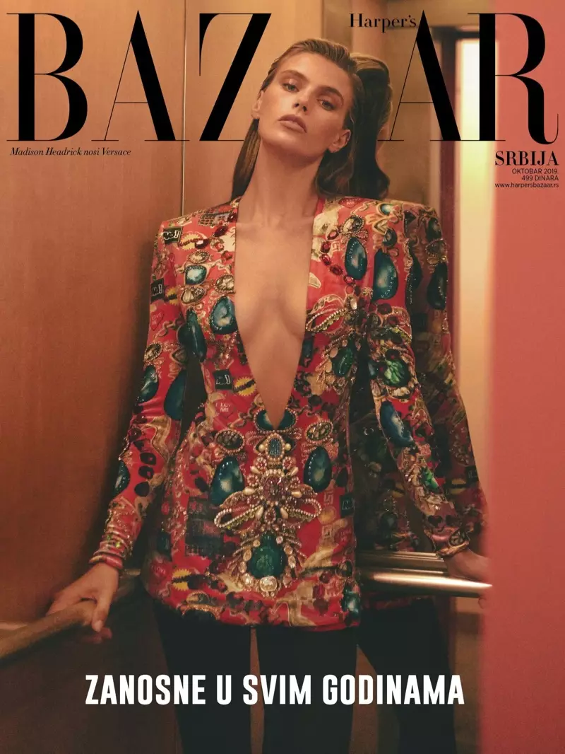 Madison Headrick Sanye da Karfin hali yana neman Harper's Bazaar Serbia