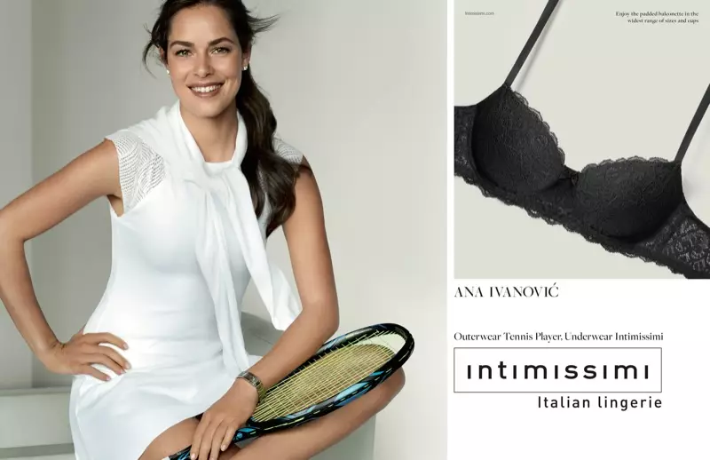 Ana Ivanovic Intimissimiren #Insideandout kanpainaren protagonista