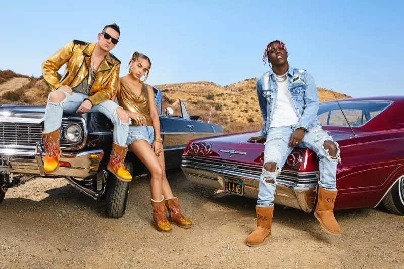 Jeremy Scott, Jasmine Sanders และ Lil Yachty หน้าแคมเปญ UGG x Jeremy Scott