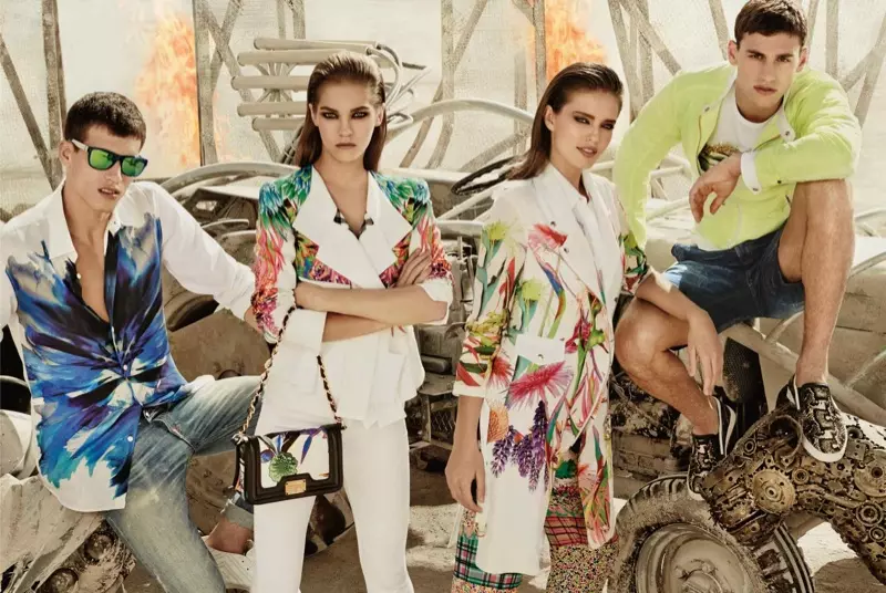 Emily DiDonato + Samantha Gradoville Front Just Cavalli Spring/Summer 2014 Campaign