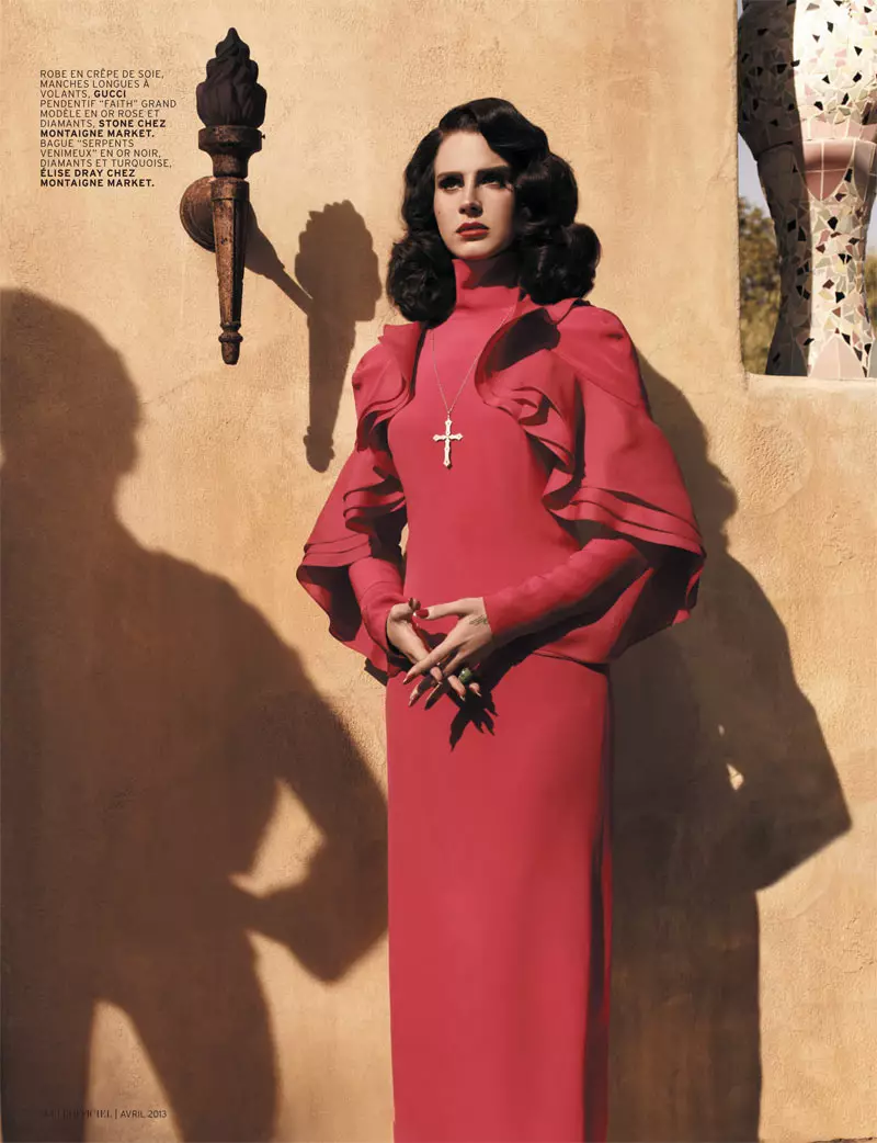 Lana Del Rey verður rómantísk fyrir forsíðumynd L'Officiel Paris í apríl 2013