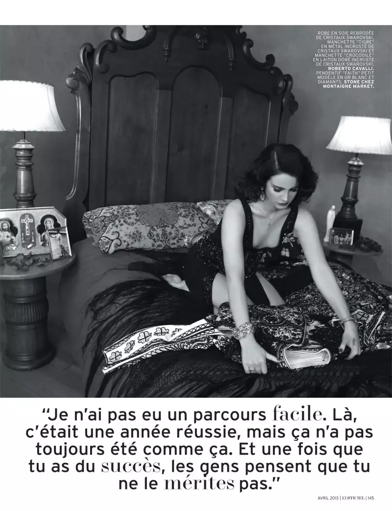 Lana Del Rey wurdt romantysk foar L'Officiel Paris 'April 2013 Cover Shoot