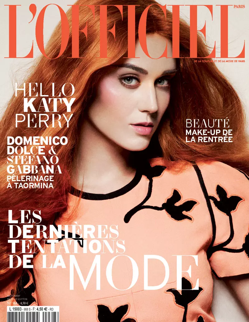 Katy Perry es posa gòtica per a la portada de L'Officiel Paris de setembre de 2012