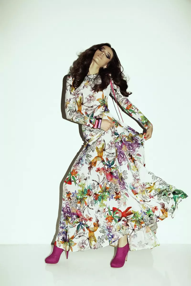 Jenna Earle porta looks glams per a la revista de moda de febrer de 2013 de Richard Bernardin
