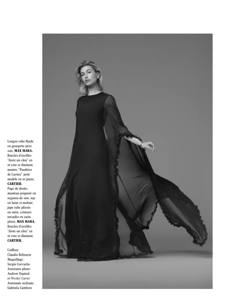 Hailey Baldwin Wears Pared Down Looks kanggo L'Officiel Paris