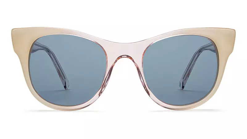 Matatioata Suavai a Warby Parker Penny i Rose Quartz Fade ma Lens Blue Classic $95