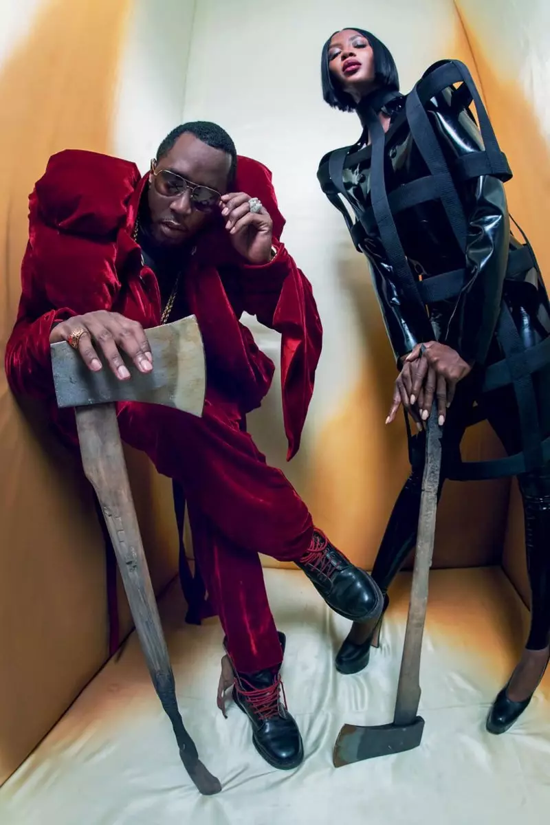 Sean Diddy Combs en Naomi Campbell as The Royal Beheaders foar de 2018 Pirelli Calendar