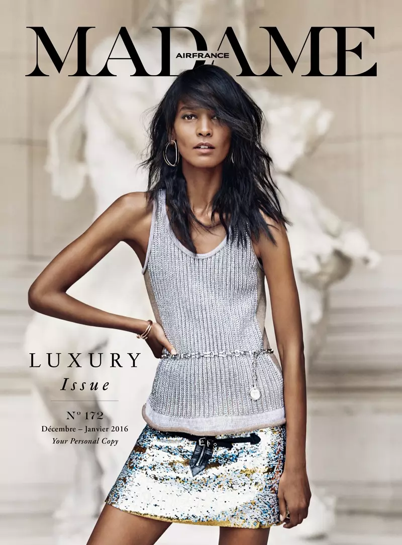 Liya Kebede en la portada de Air France Madame Diciembre-Enero 2015.2016