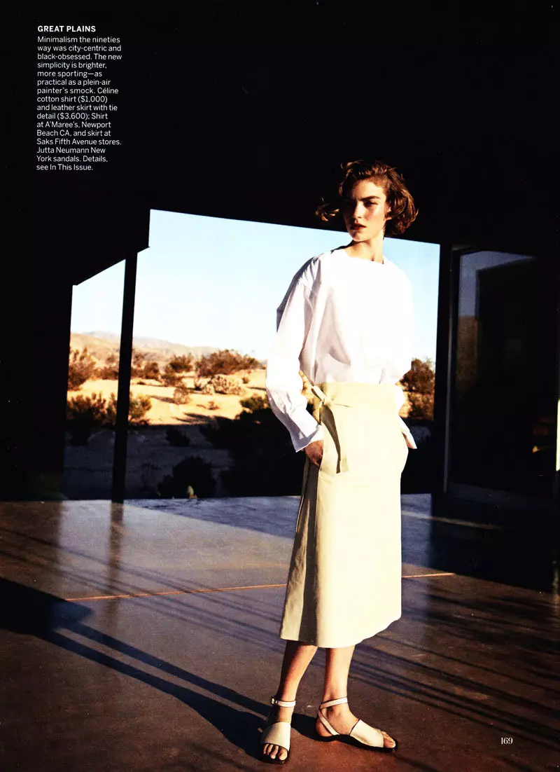 Arizona Muse pa Peter Lindbergh pou Vogue US Fevriye 2011